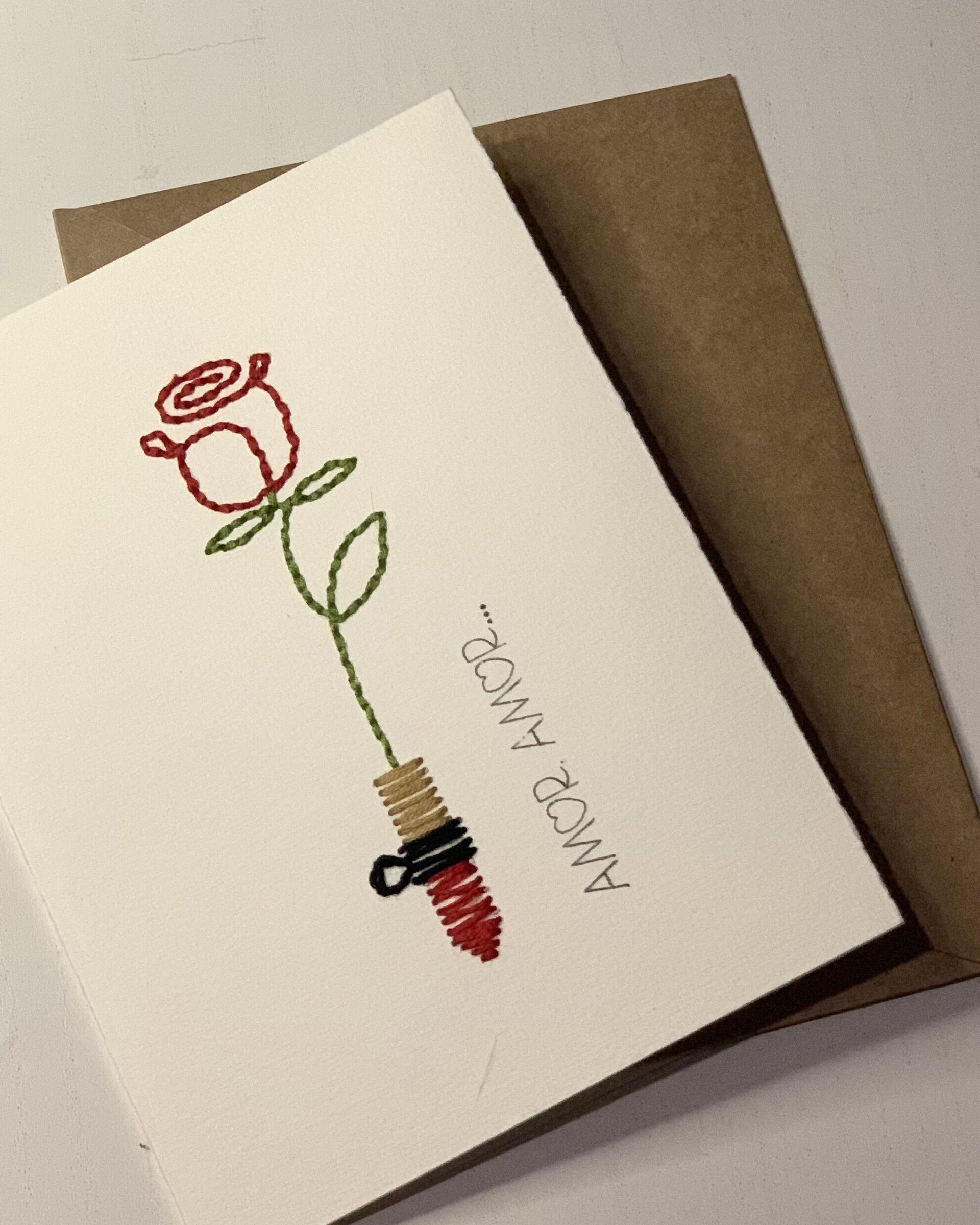 Tarjeta artesanal “Rosa de Foc” – Sant Jordi - 2
